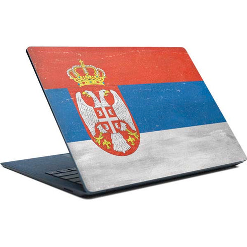 Serbia Flag Distressed Surface Laptop Skin